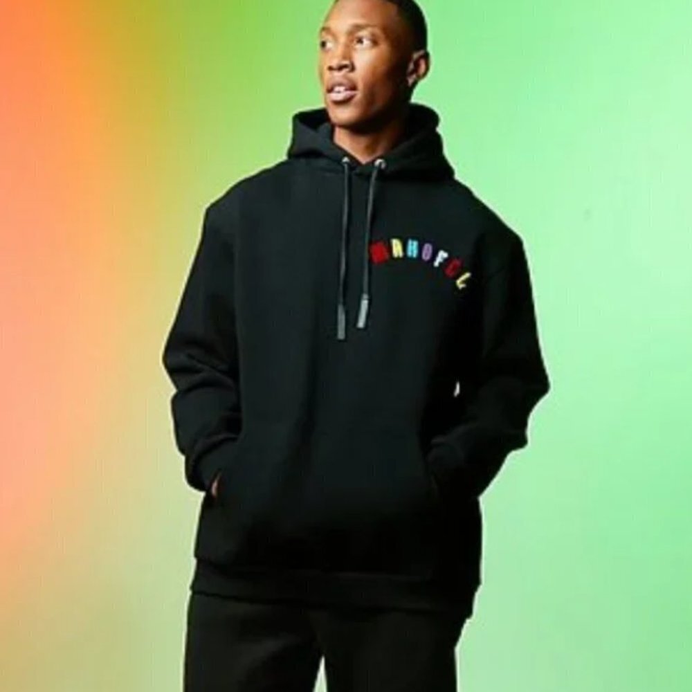 Boohooman Oversized Official Applique Tracksuit Hoodie - L